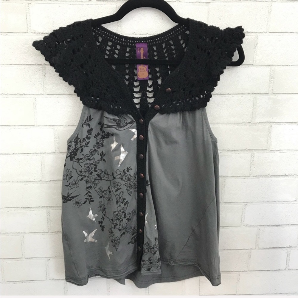 Free People sparrow crochet sleeveless top - Picture 6 of 7